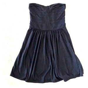 Express black knit strapless dress